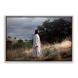 Jesus Christ 'Progression' to Gethsemane. Modern Christian art work on metal with silver frame by Reflections of Christ.