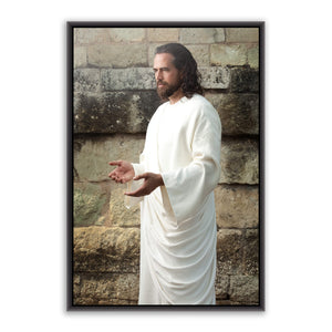 Jesus Christ 'Prophet' teacher. Realistic Christian art work on metal with black frame by Reflections of Christ.